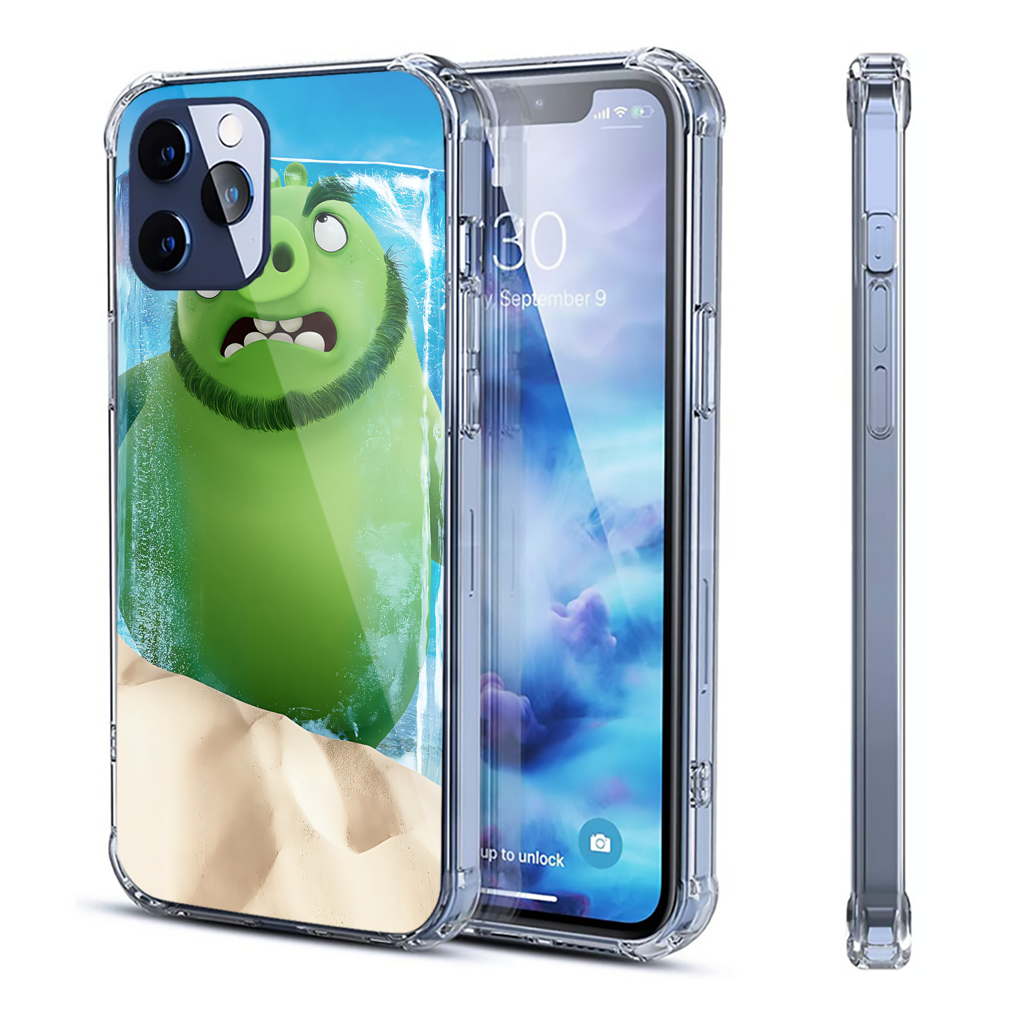 （画像用） Angry Birds アングリーバード 【iPhone 12シリーズ対応】透明スマホケース（クリアソフトケース）